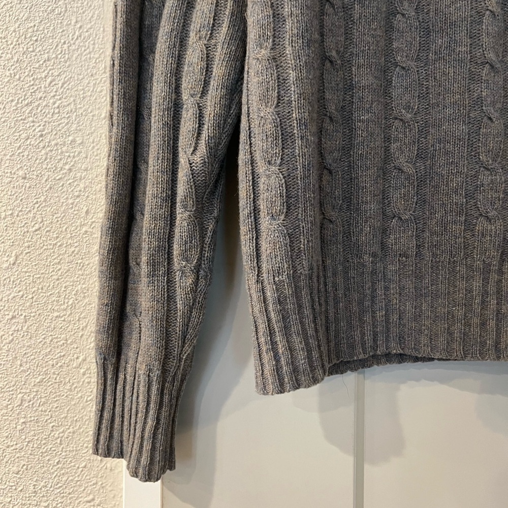 100% Australian Lambswool Gray Pullover Sweater Womens Medium / Mens Small - Picture 9 of 11